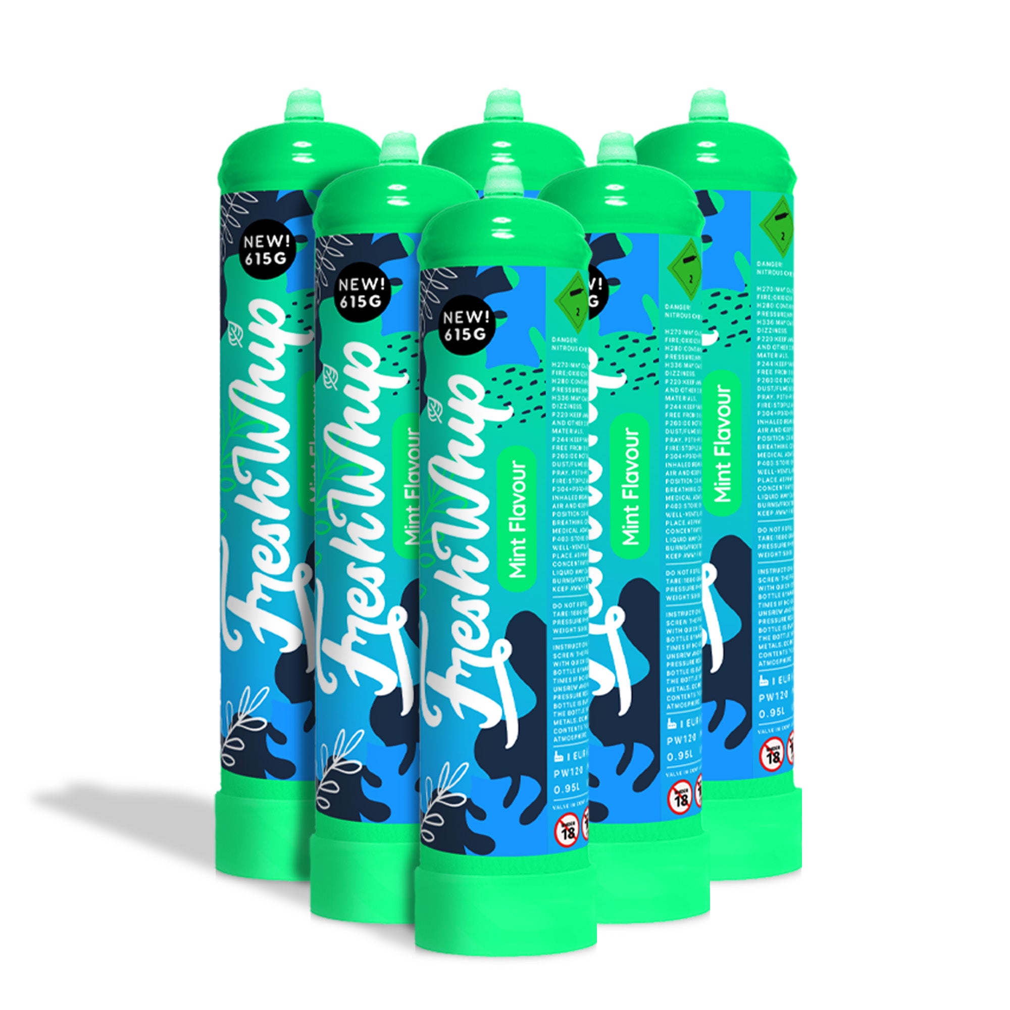 CLEARANCE 6 x FreshWhip Mint 615g Cream Charger