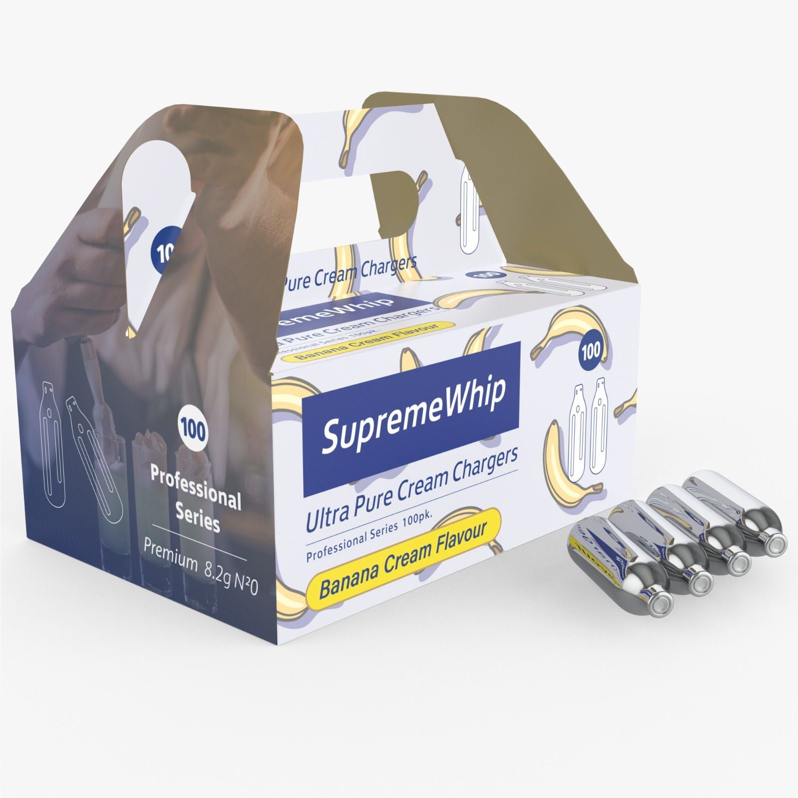 SupremeWhip BANANA Cream Chargers - 6 x 100 pack (1 Carton) *NEW 2022*